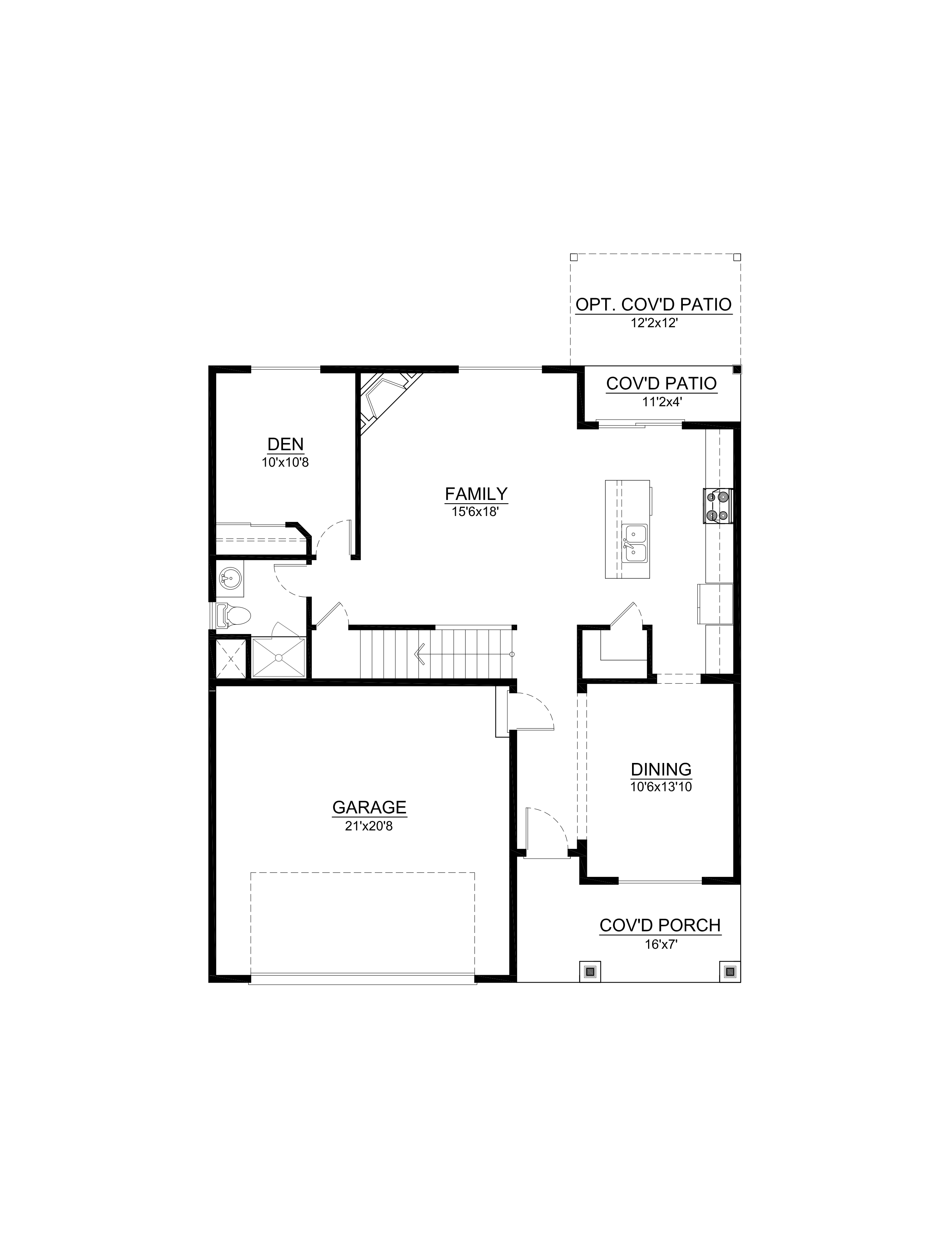 Floor Plan Dover Floor Plan (2540 sq ft, 5 beds) at